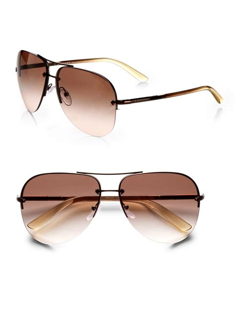 prada glasses aviator|Prada rimless aviator sunglasses.